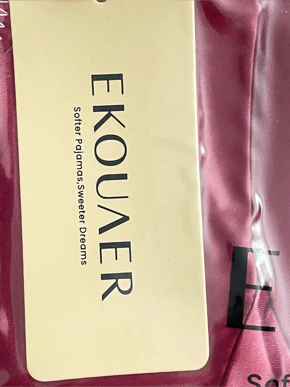 Ekouaer Satin Short Sleeve Button Front Pajama Top & Shorts Set Size Large NWT